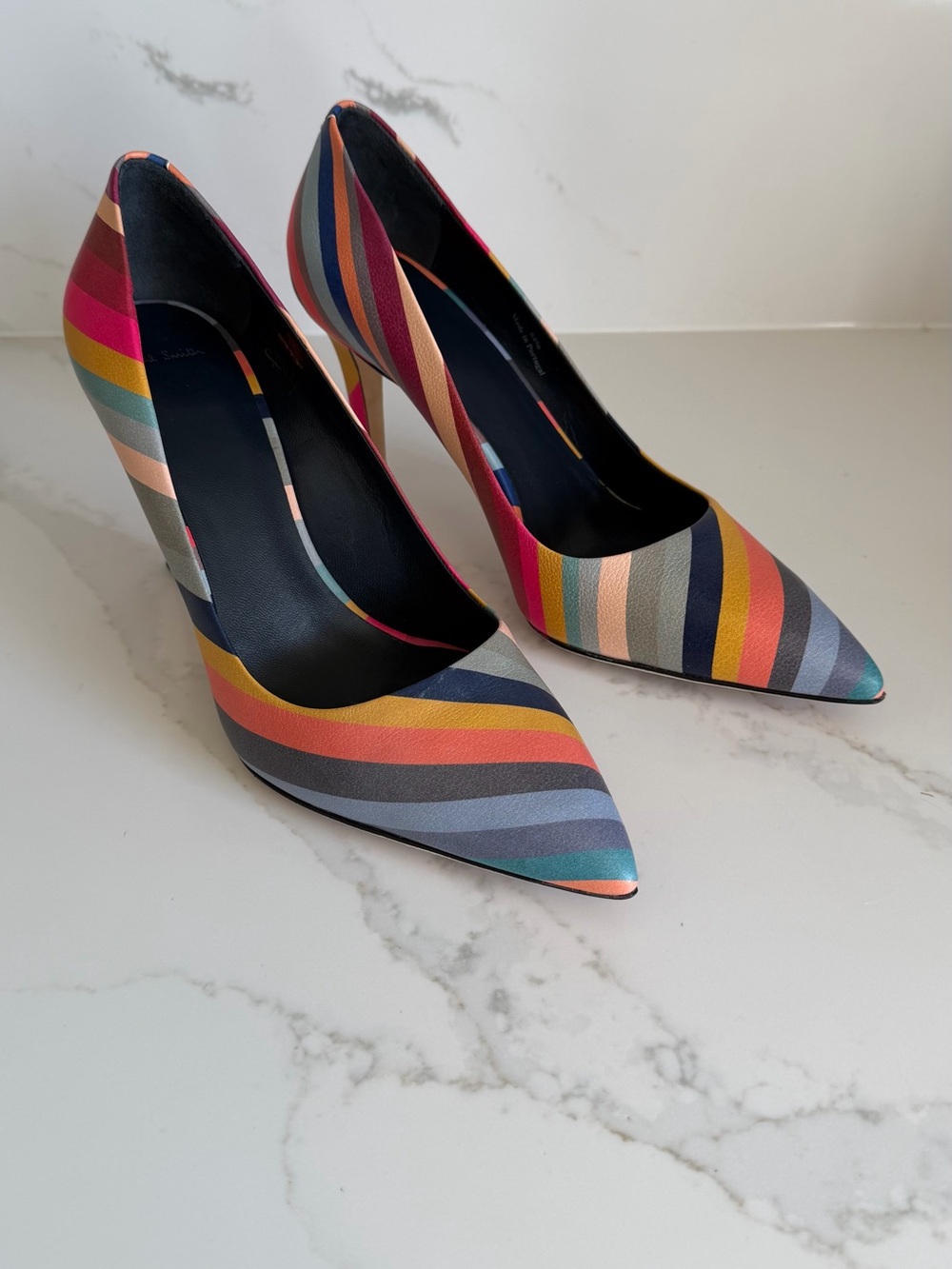 Paul Smith London Multistripe Pointed-Toe Stiletto Heels